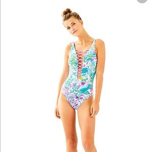 Lilly Pulitzer Isle-lattice One Piece swimsuit